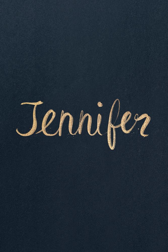 Jennifer sparkling gold psd font typography