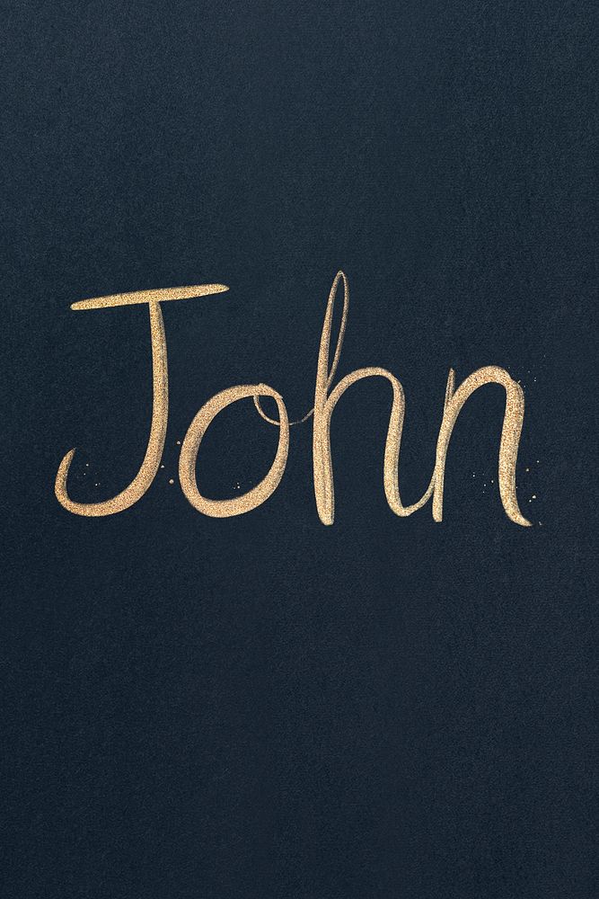 John sparkling gold font psd typography