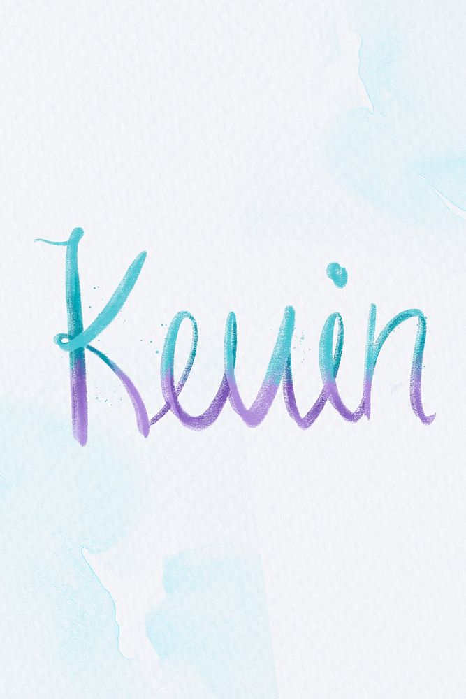 Cursive psd Kevin name script font