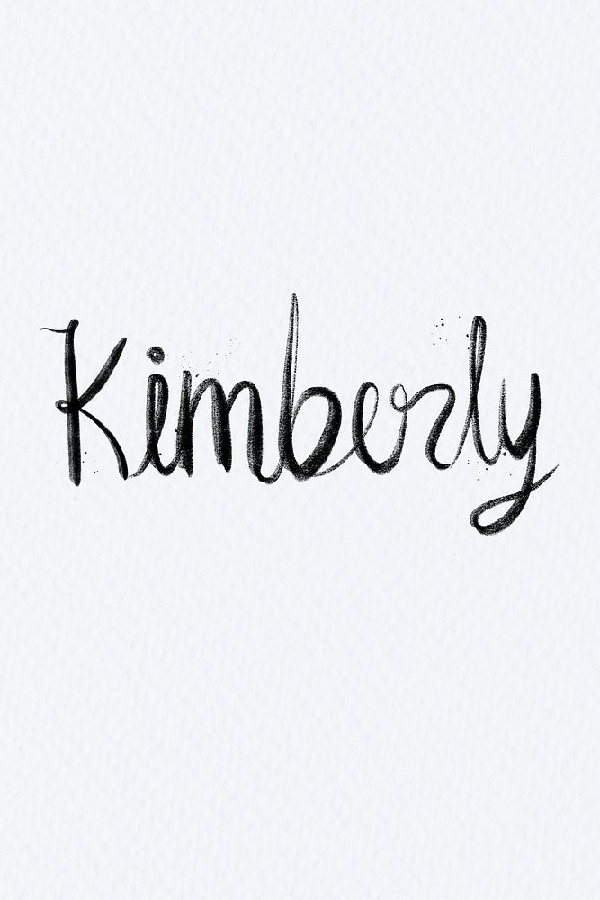 Hand drawn Kimberly font psd typography
