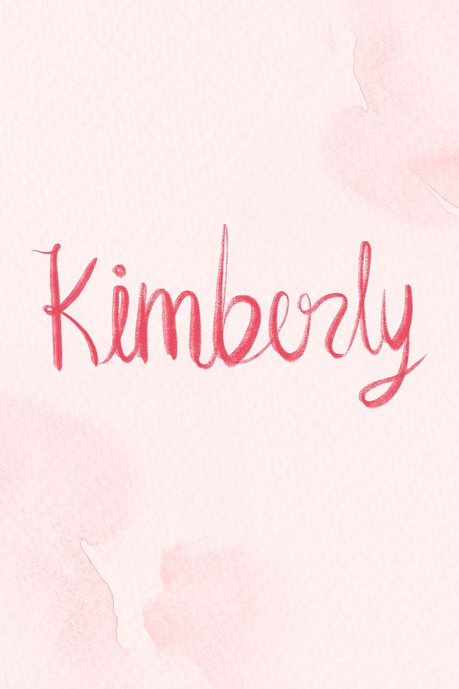 Kimberly female name psd calligraphy font