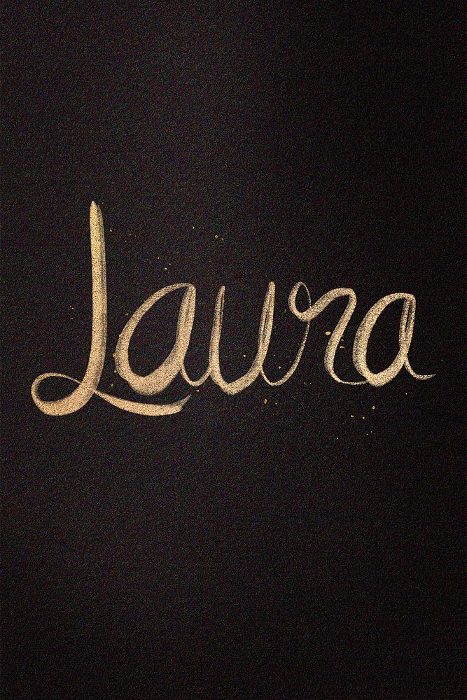 Sparkling Laura name cursive handwriting typography