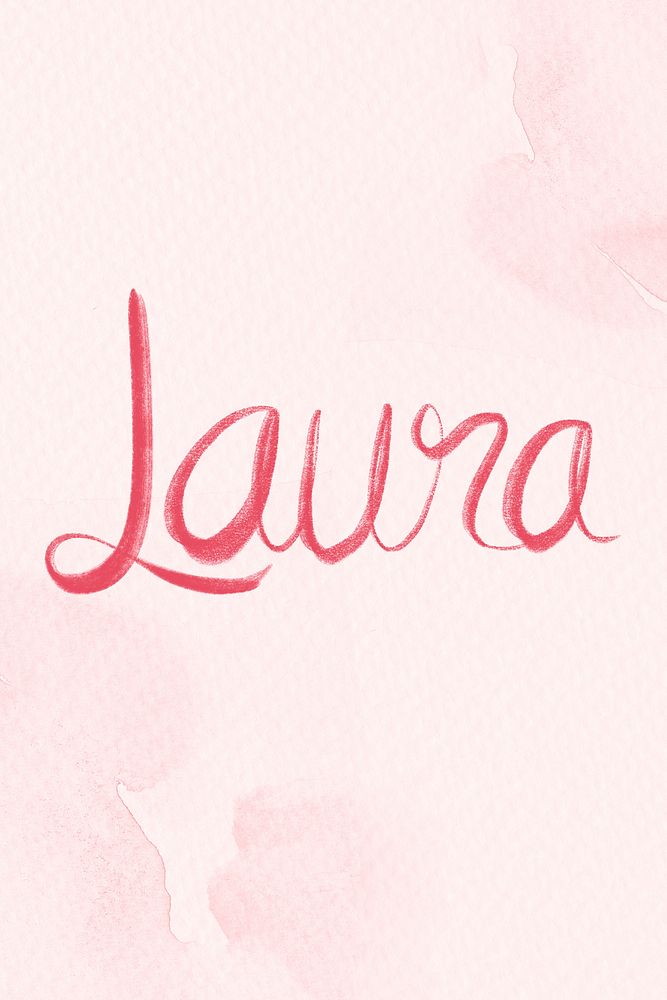 Laura psd pink name script font