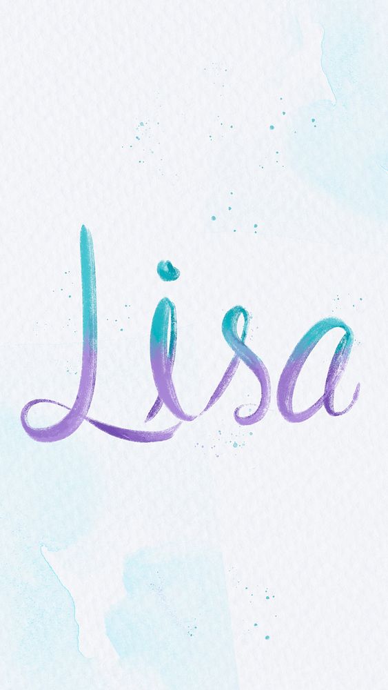 Name Lisa Two Tone Cursive 