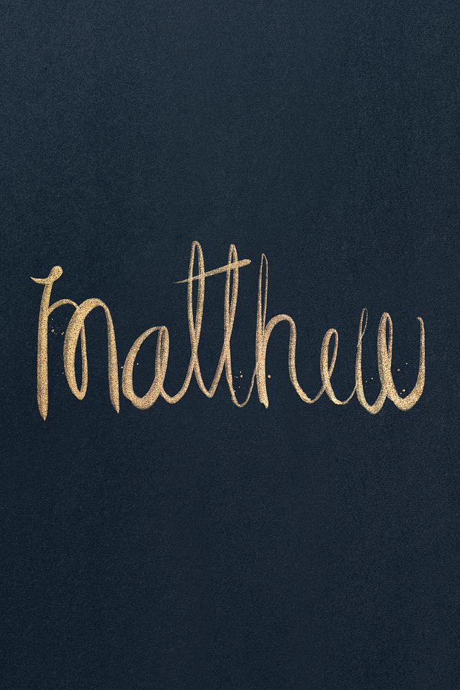 Matthew sparkling gold font psd | Free PSD - rawpixel