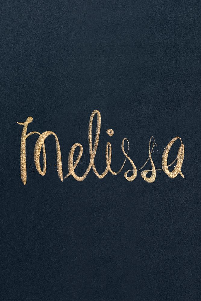 Melissa sparkling gold font psd typography