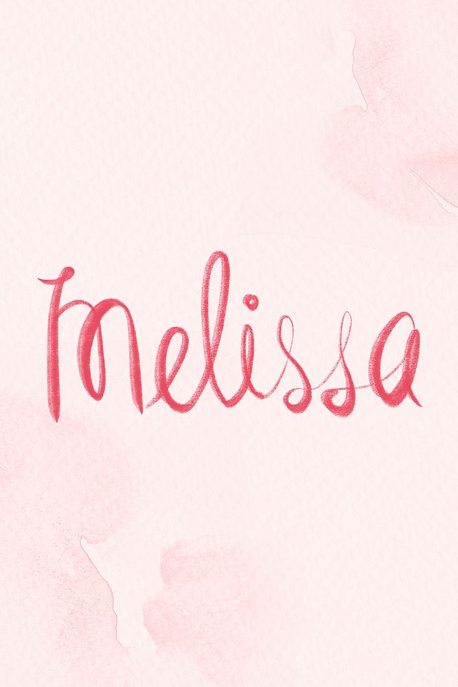 Psd Melissa name pink word typography