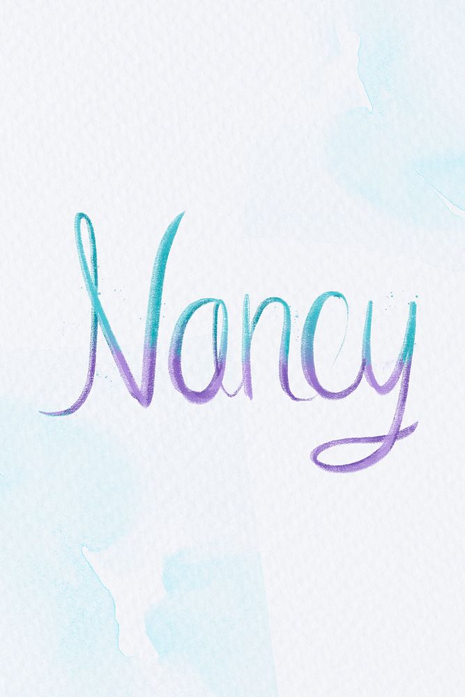 Nancy name pastel psd script font
