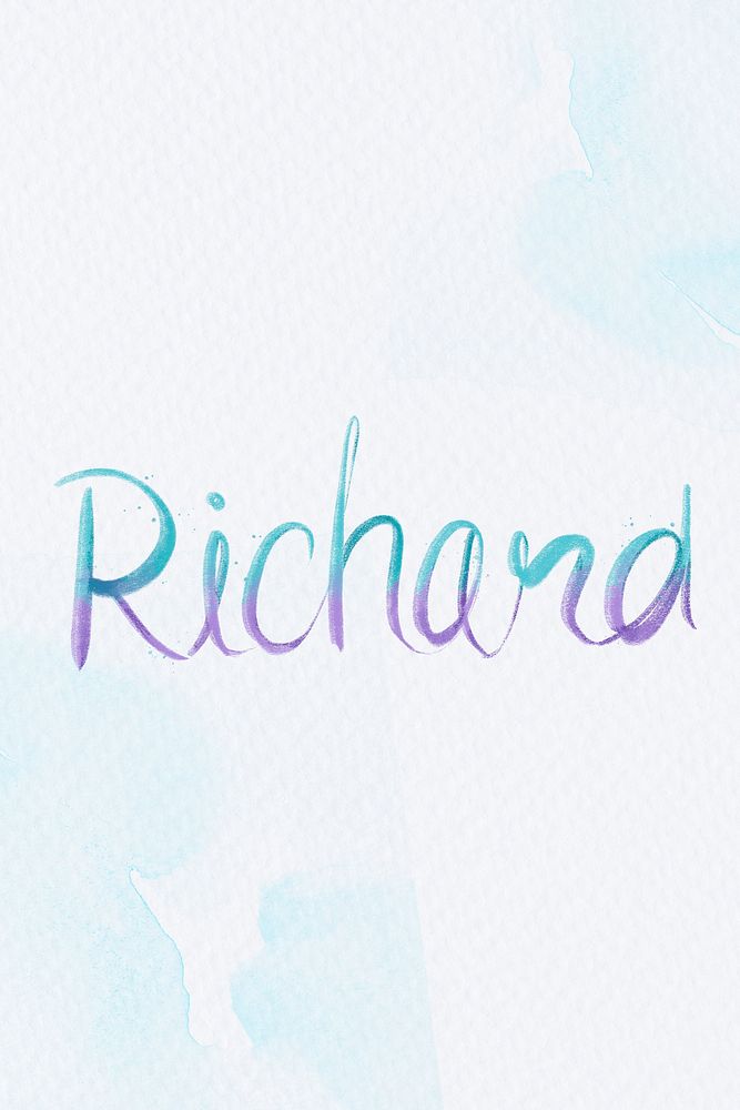 Richard name psd hand lettering font
