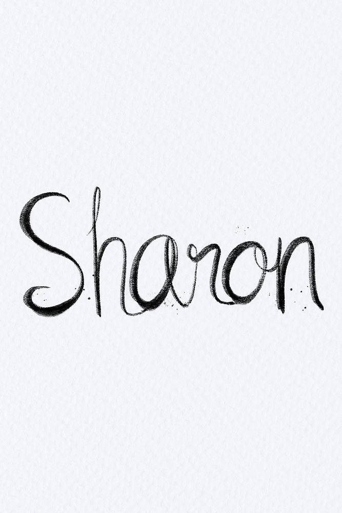 Hand drawn psd Sharon font typography