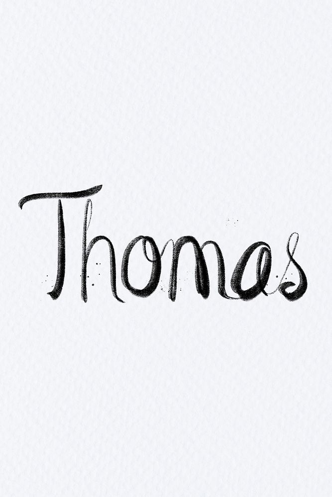 Thomas hand drawn font typography