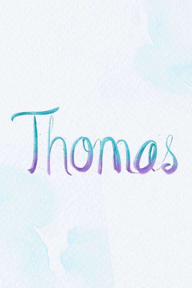 Thomas name hand lettering psd font