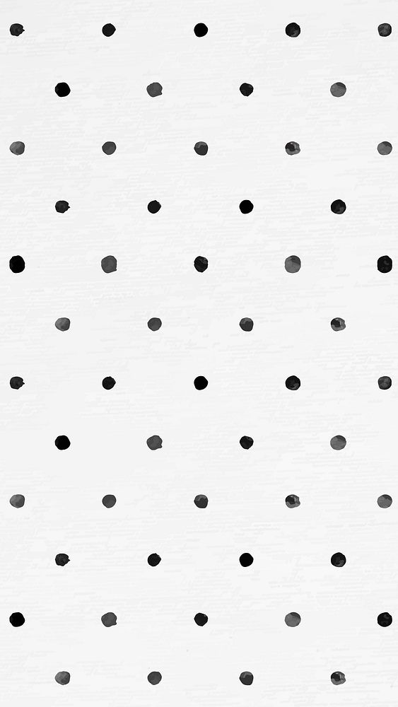 Background of polka dot ink brush patterned phone wallpaper