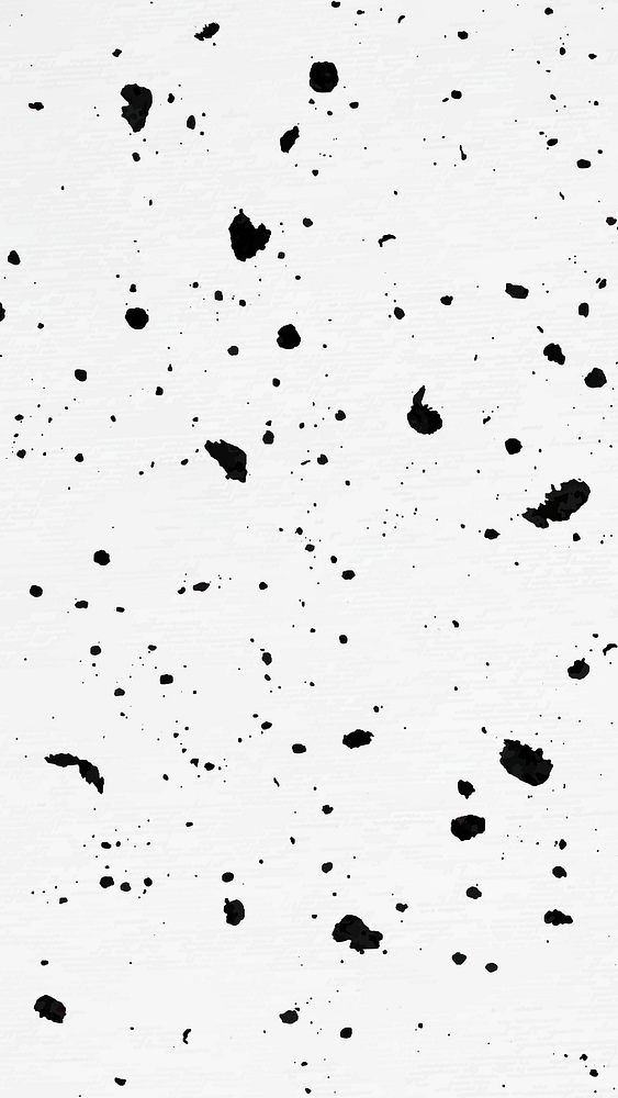 Background psd black ink splatter patterned phone wallpaper