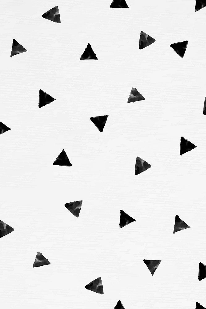 Seamless pattern of triangles vector ink brush background