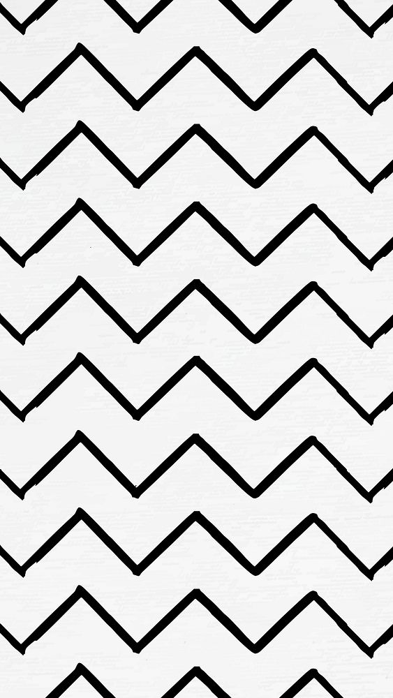 Zigzag background psd ink brush patterned phone wallpaper