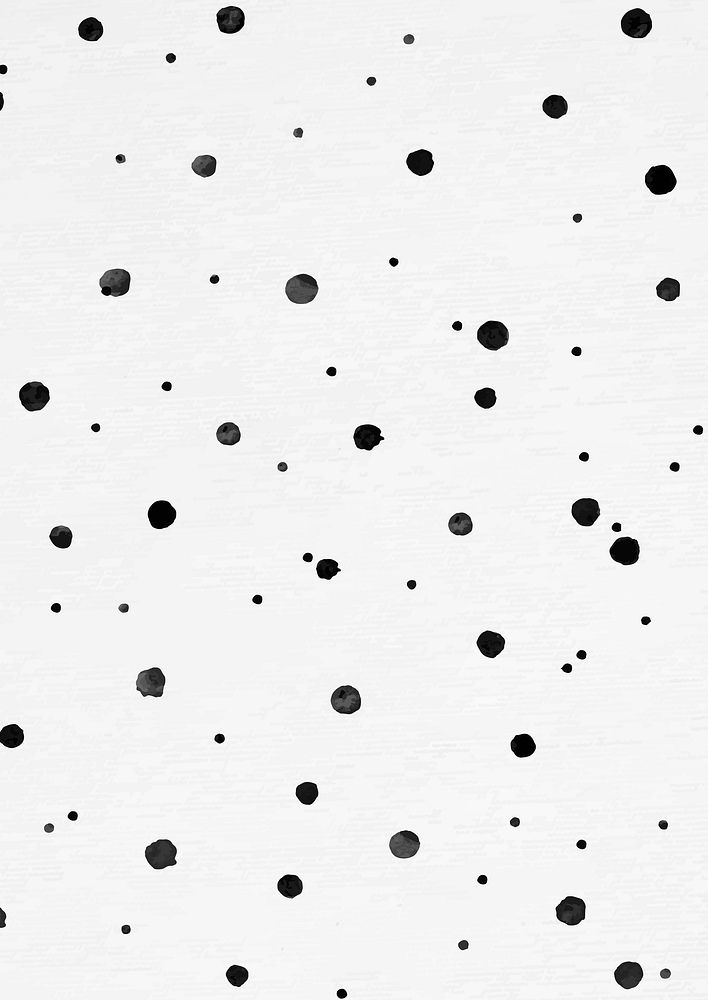 Seamless pattern of polka dot vector ink brush background