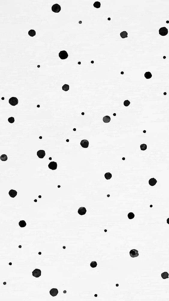 Background of polka dot ink brush patterned phone wallpaper