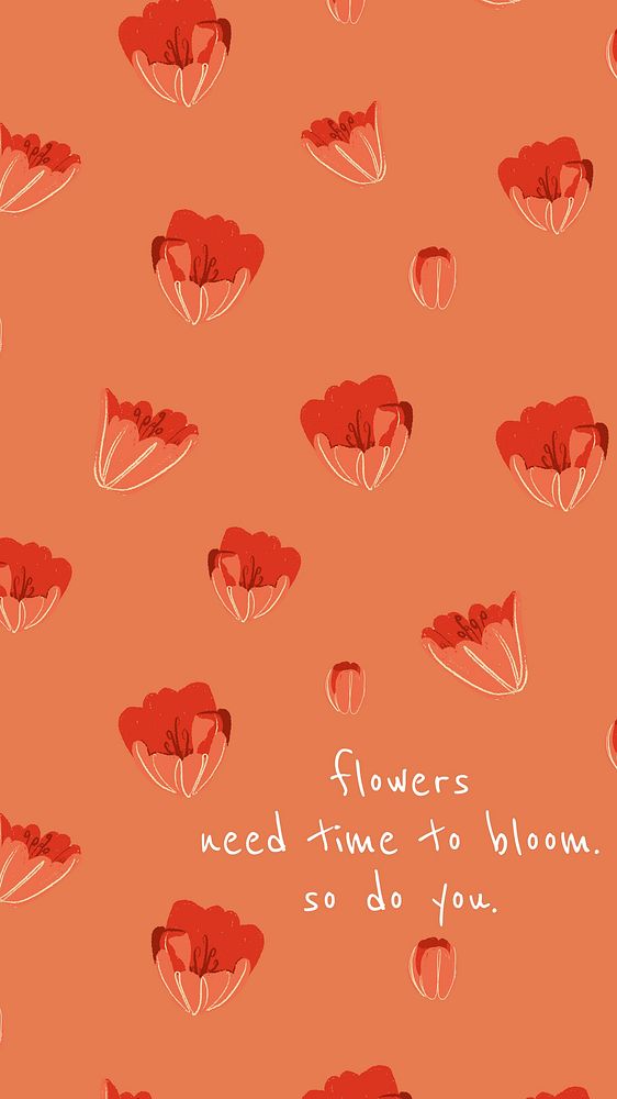 Editable floral aesthetic template vector for social media story with inspirational quote