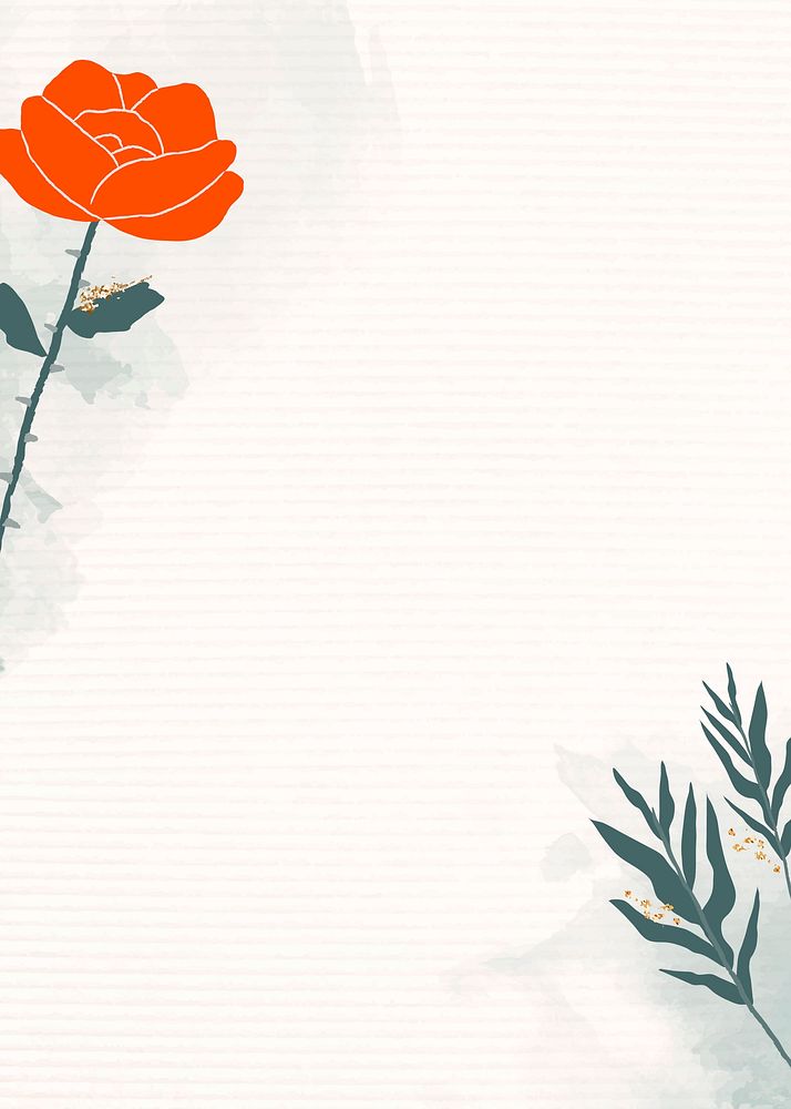 Rose and leaves psd minimal background