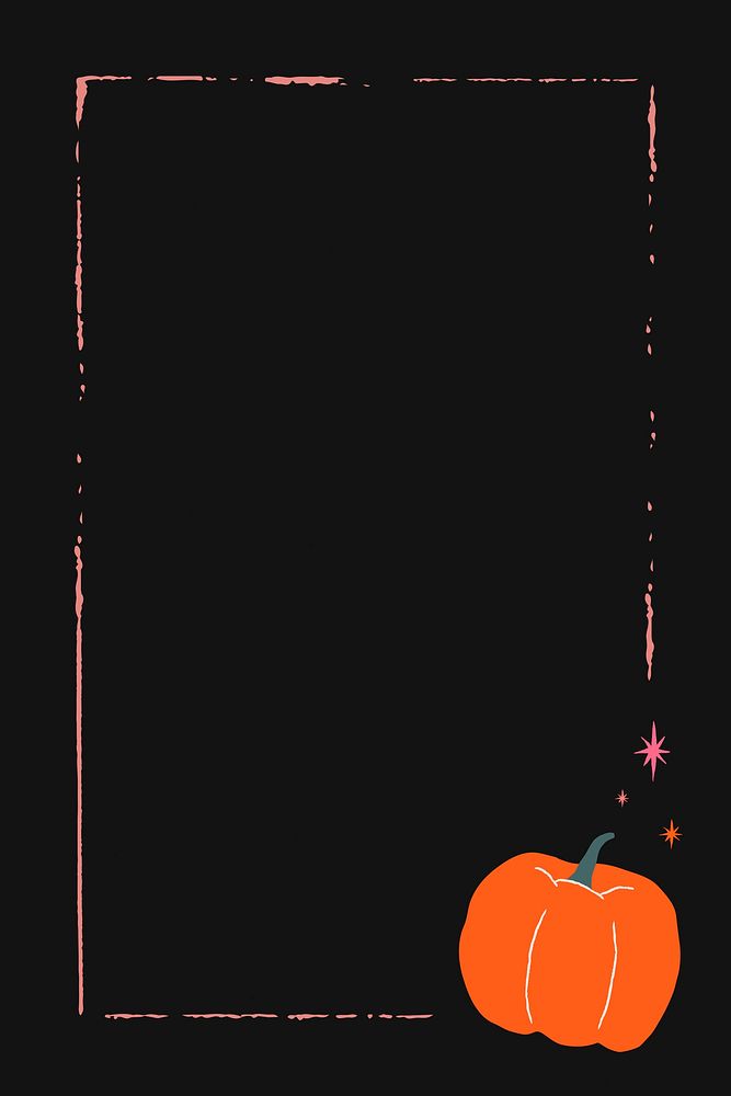 Pumpkin happy Halloween day frame illustration