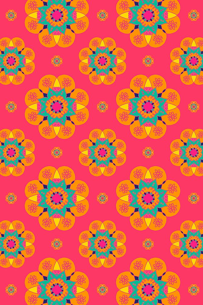 Indian rangoli mandala psd pattern background