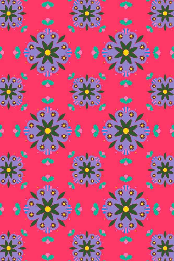 Indian vector mandala flower pattern background