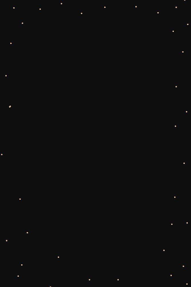 Sparkly stars gold vector border starry sky on black background