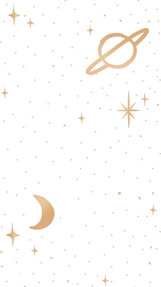 Galaxy mobile wallpaper vector cute doodle style
