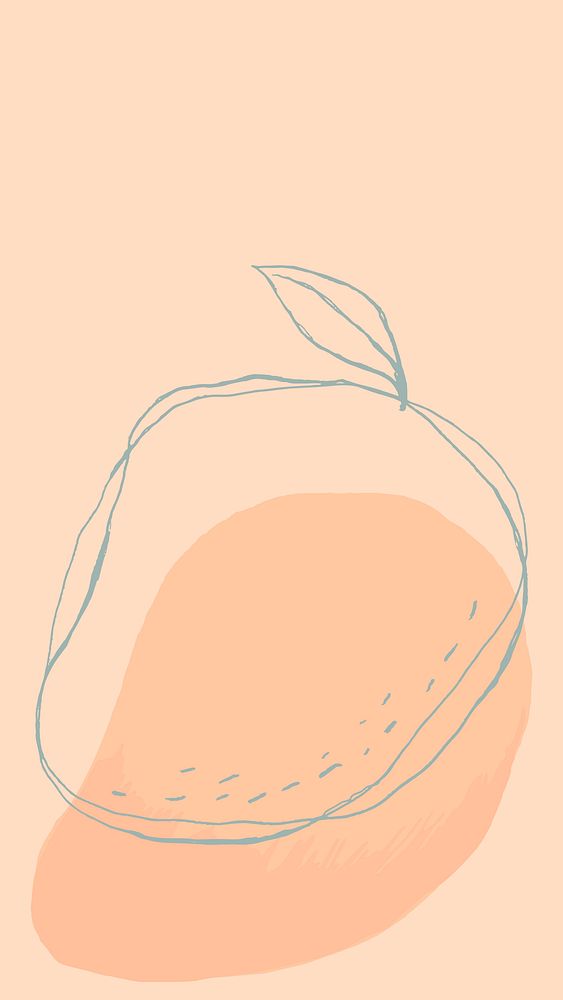 Fruit doodle mango psd design space