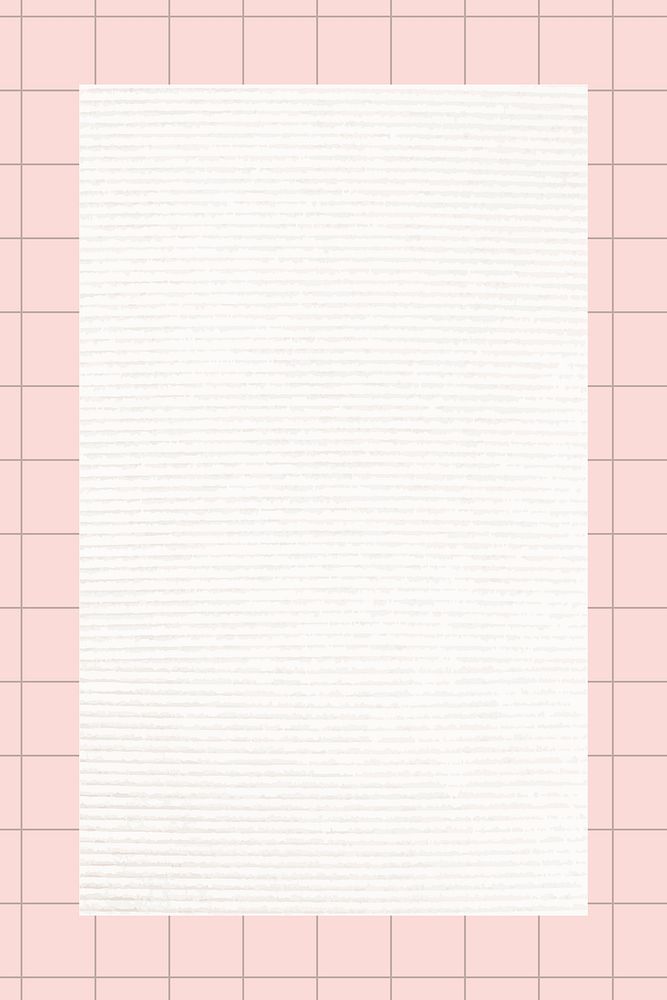 Blank notepaper psd on pink grid background