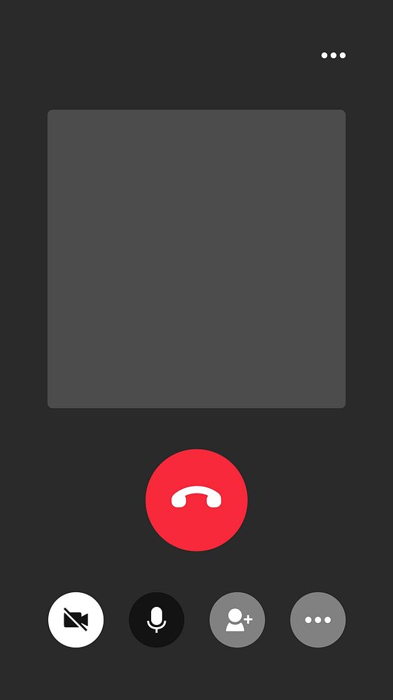 Incoming video call interface vector