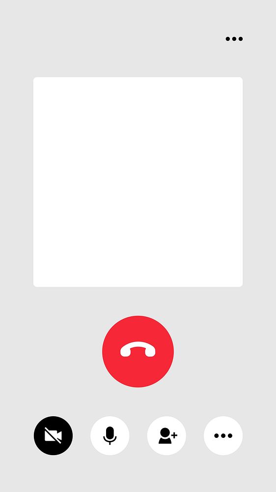 Incoming video call interface psd