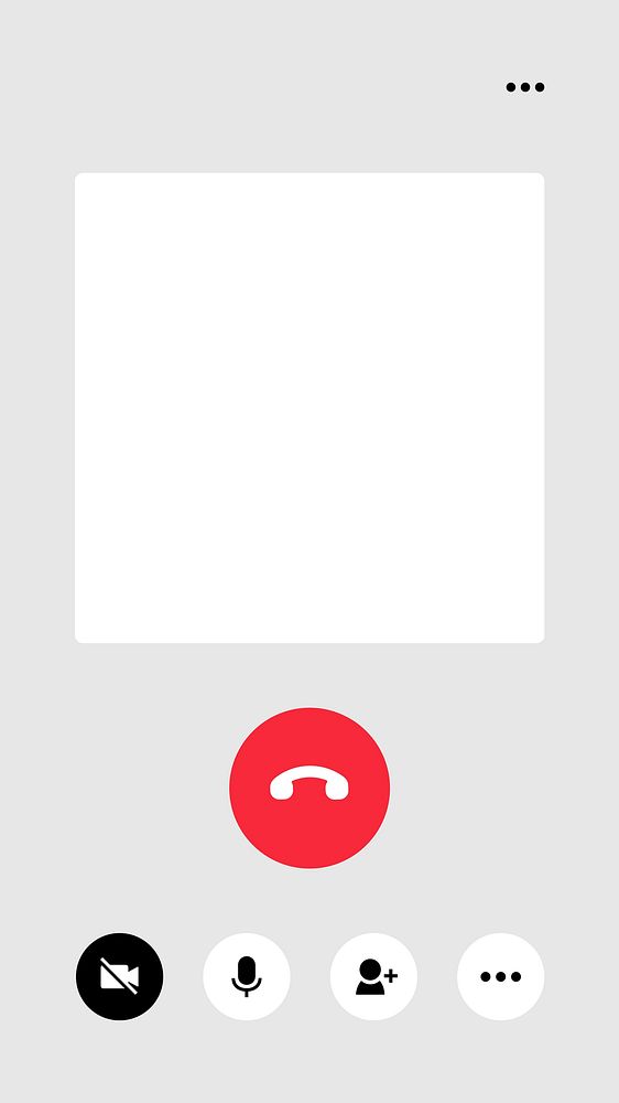 Incoming video call interface vector
