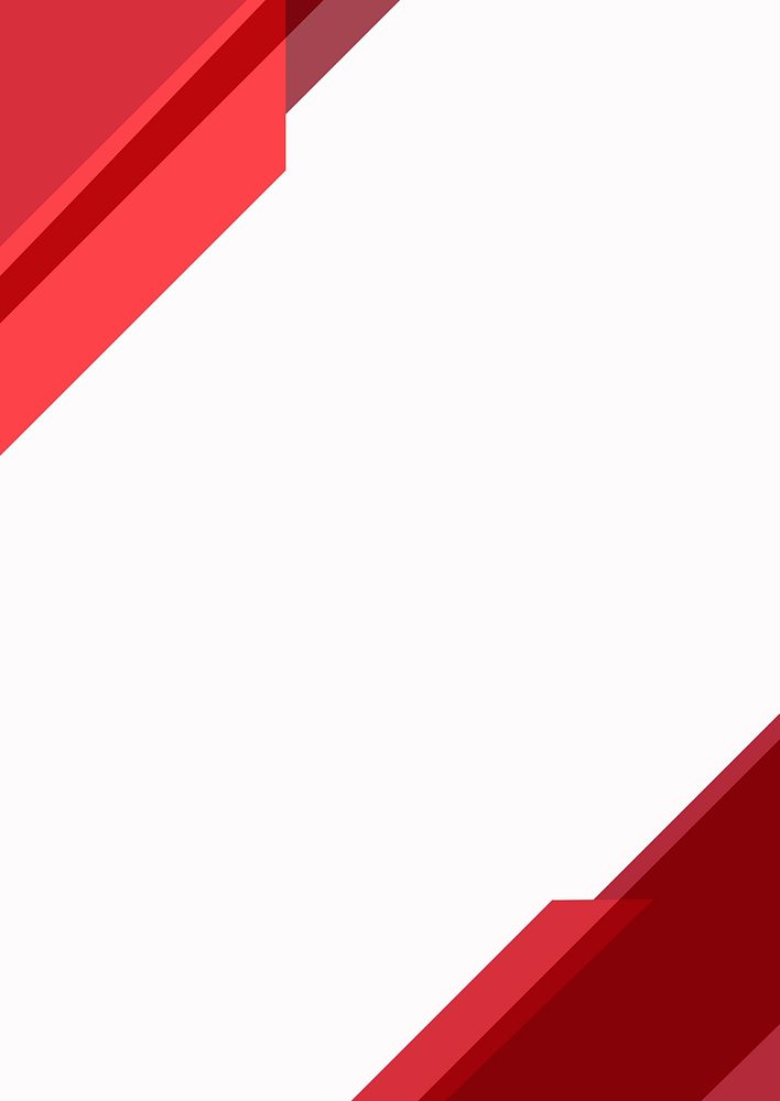 Corporate red border geometric background with design space