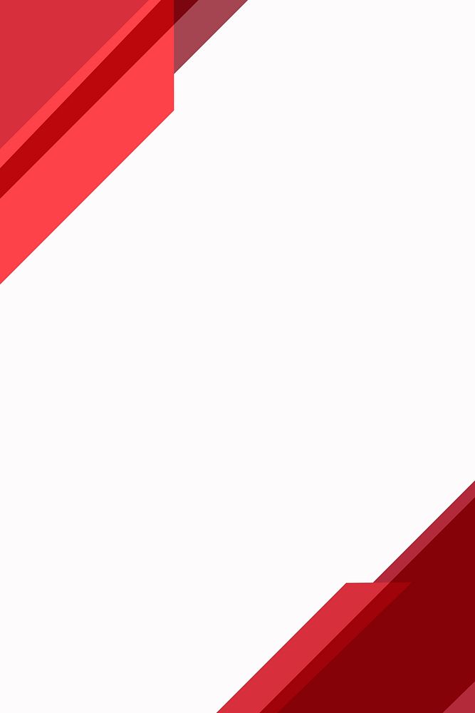 Corporate red border geometric background with design space