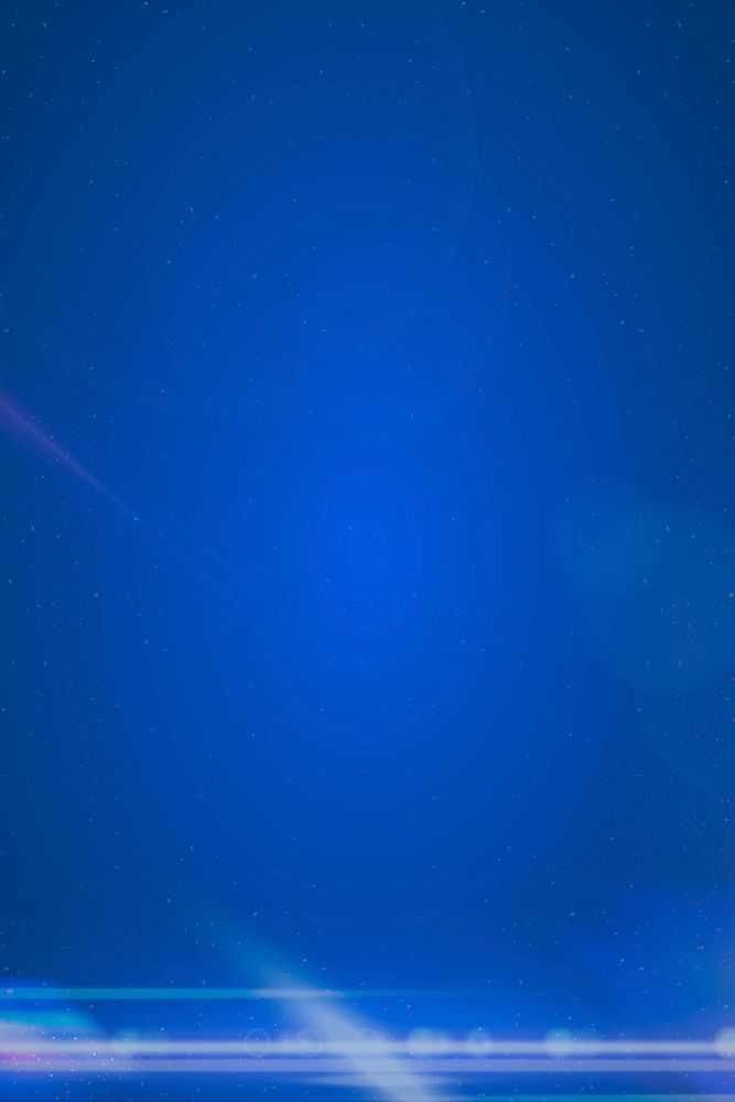 Anamorphic lens flare futuristic lighting effect on deep blue background