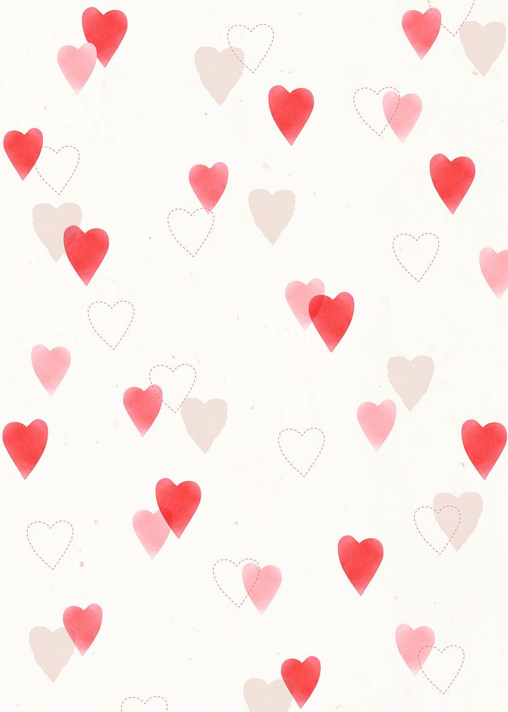 Cute heart pattern vector for social media banner