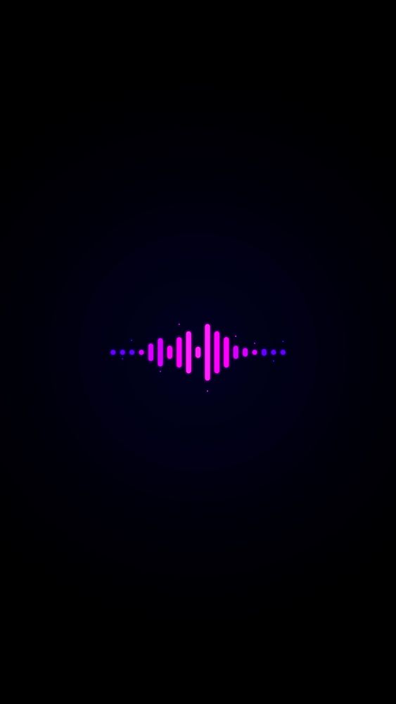 Virtual assistant icon psd recording sound waves on screen