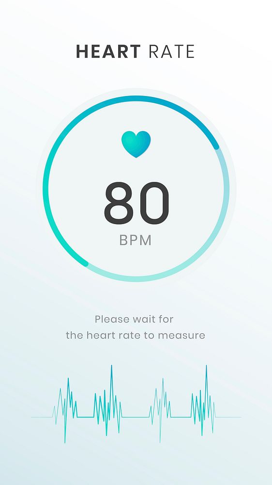 Heart rate tracker screen health tracking application