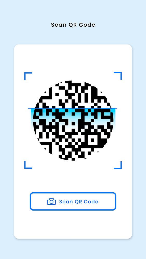 My QR code screen digital payment for smartphone