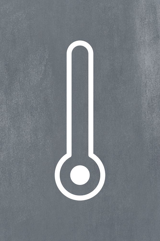 White thermometer isolated icon vector