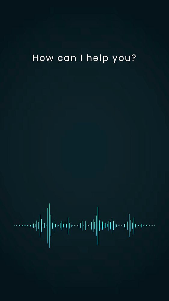 Neon voice user interface psd simple design with soundwave on phone