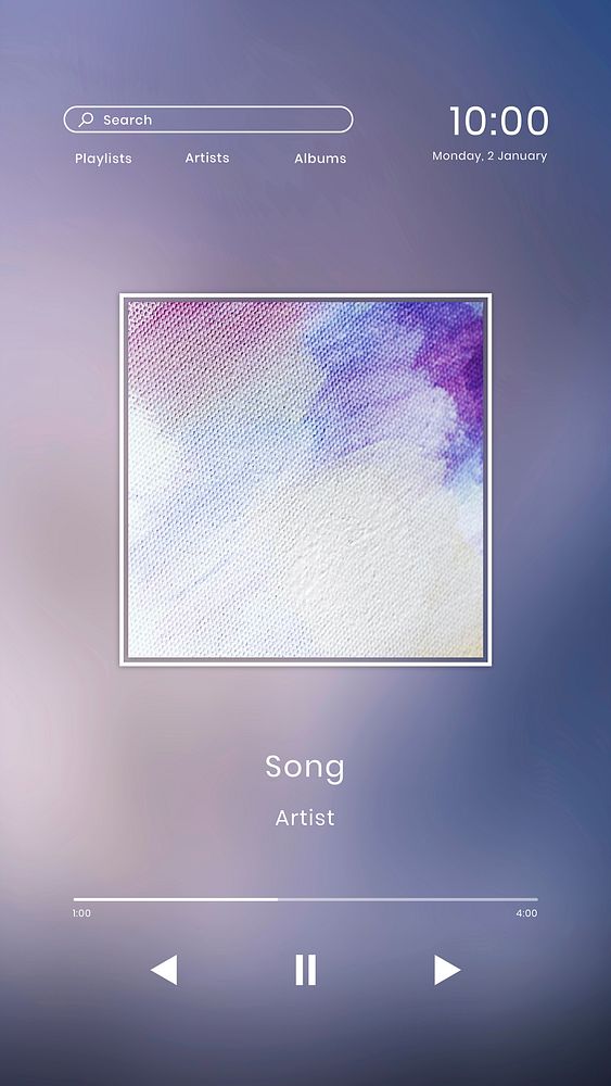Music streaming service vector user interface graphic