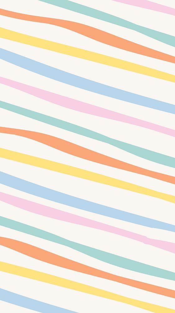 Colorful background vector in cute stripes pattern