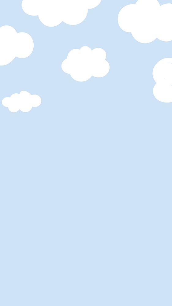 Cute background vector with fluffy cloud pattern