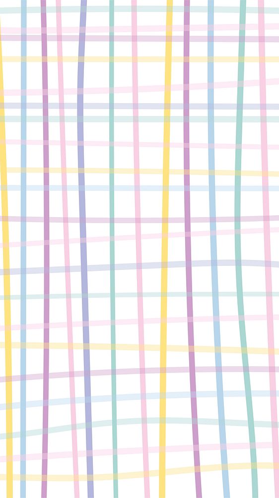 Grid background vector in cute pastel pattern