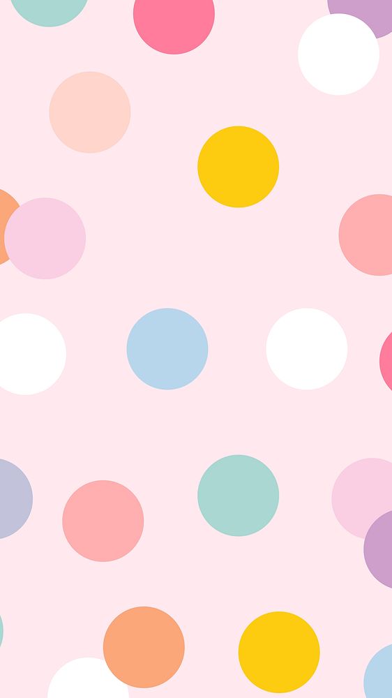 Cute background with polka dot pattern