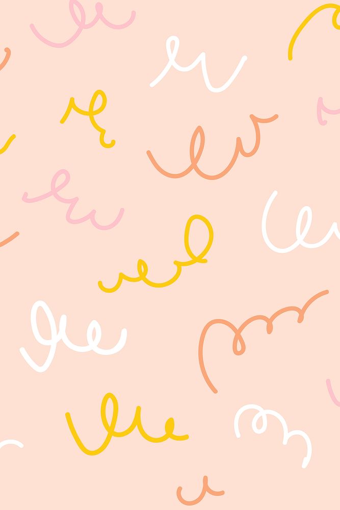 Background seamless pattern vector with cute doodle