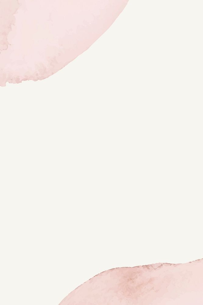 Background of beige watercolor with pink pastel stains in simple style